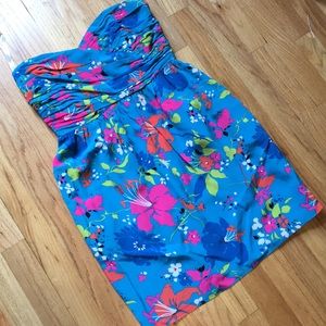 Shoshanna Neon Floral Cocktail Dress